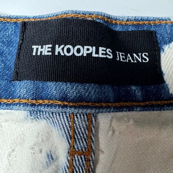 The Kooples Womens Distressed Bleached Denim Shorts Size 1 Grunge Butterfly - Picture 5 of 16